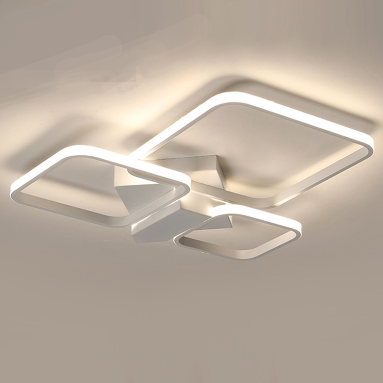 Led Nordic modern minimalist office aluminum Ceiling Lights rectangular bedroom restaurant pendant lamp