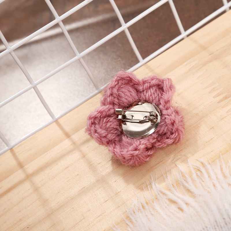 3 piece set of wool flower brooch set with handmade flower pin female fashion