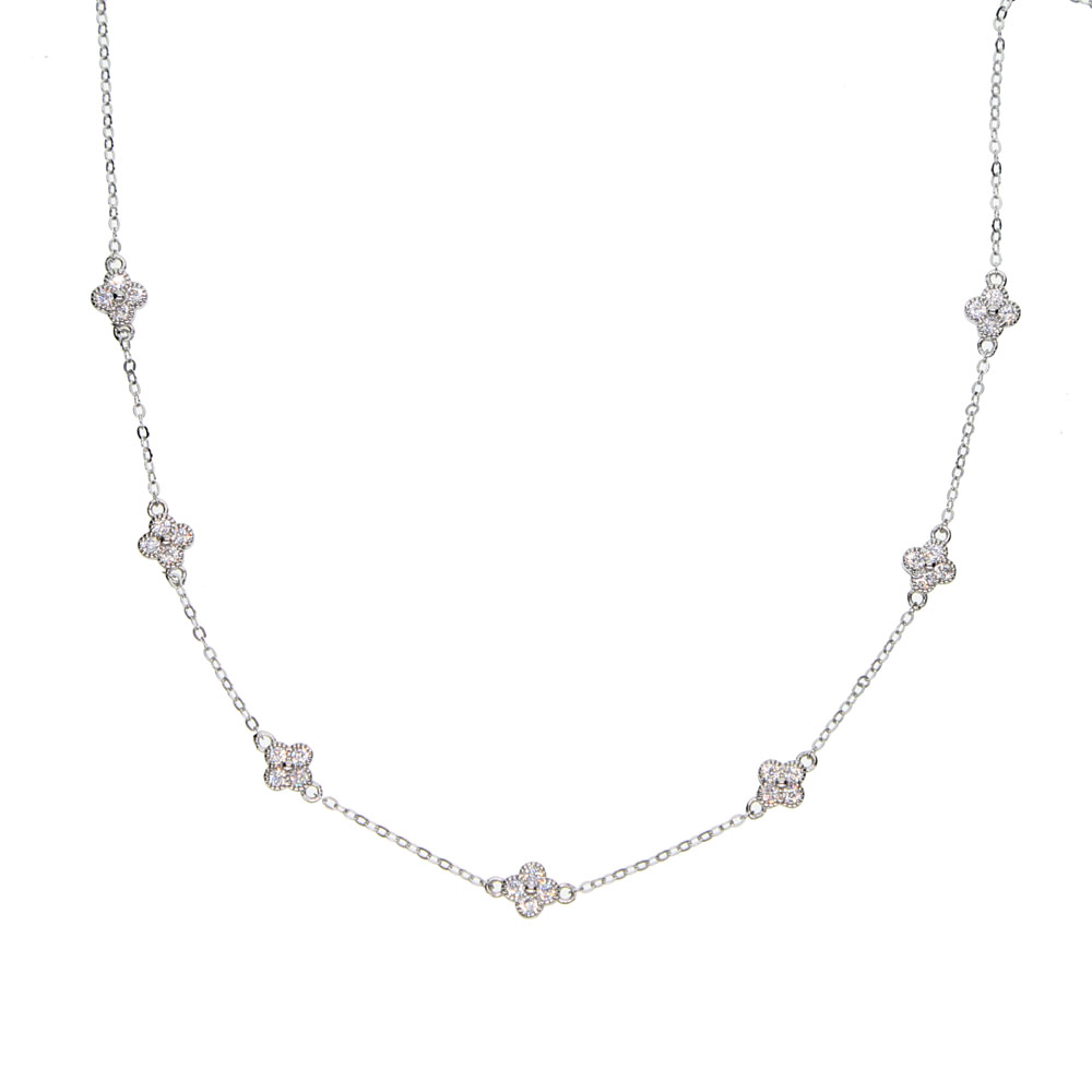 Wholesale- choker chain small cute four clover charm lovely women girl 2018 summer 925 sterling silver cz station chocker necklace
Wholesale- choker chain small cute four clover charm lovely women girl 2018 summer 925 sterling silver cz station chocker necklace