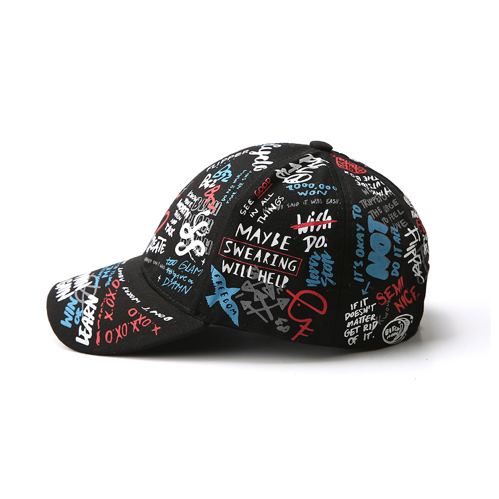 Fashion- printing baseball cap Child parent hat Long tail hip-hop hat Wholesale cap