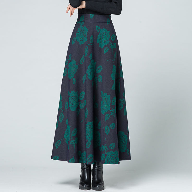 Vintage High Waist Long Skirts Womens Faldas Autumn Winter Brocade Casual Pleated Skirt Streetwear Maxi Skirts Jupe Femme Q939, 10
Vintage High Waist Long Skirts Womens Faldas Autumn Winter Brocade Casual Pleated Skirt Streetwear Maxi Skirts Jupe Femme Q939, 10