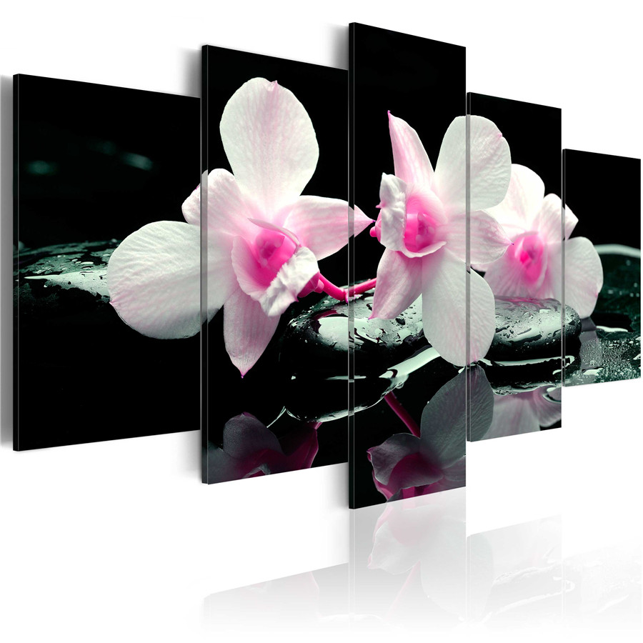 5pcs/set Home Decor Art Oil Painting (No Frame) On Canvas Floral Wall Canvas Posters