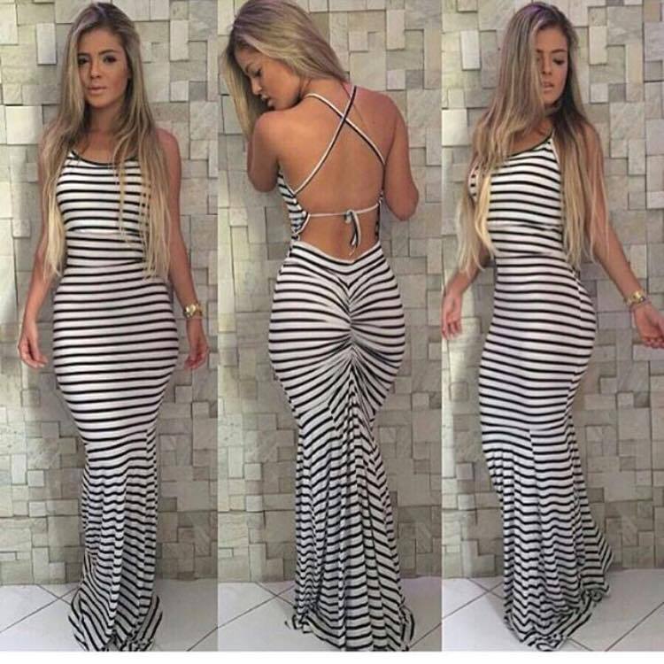 Fashion-Brand New Sundress Halter Neck Long Black White Stripe Women Maxi pleated bodycon gathered bandage Stripe Dress free shipping, Black;gray
Fashion-Brand New Sundress Halter Neck Long Black White Stripe Women Maxi pleated bodycon gathered bandage Stripe Dress free shipping, Black;gray