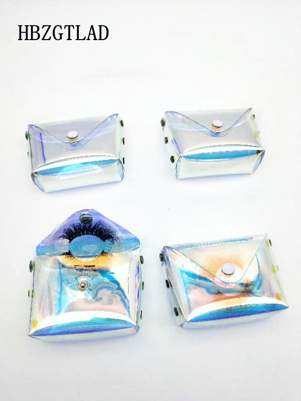 HBZGTLAD 10/20/50/100pcs Wholesale Bulk for 25mm False Eyelashes Packaging Paper Boxes soft laser Various Color Lash Package Box