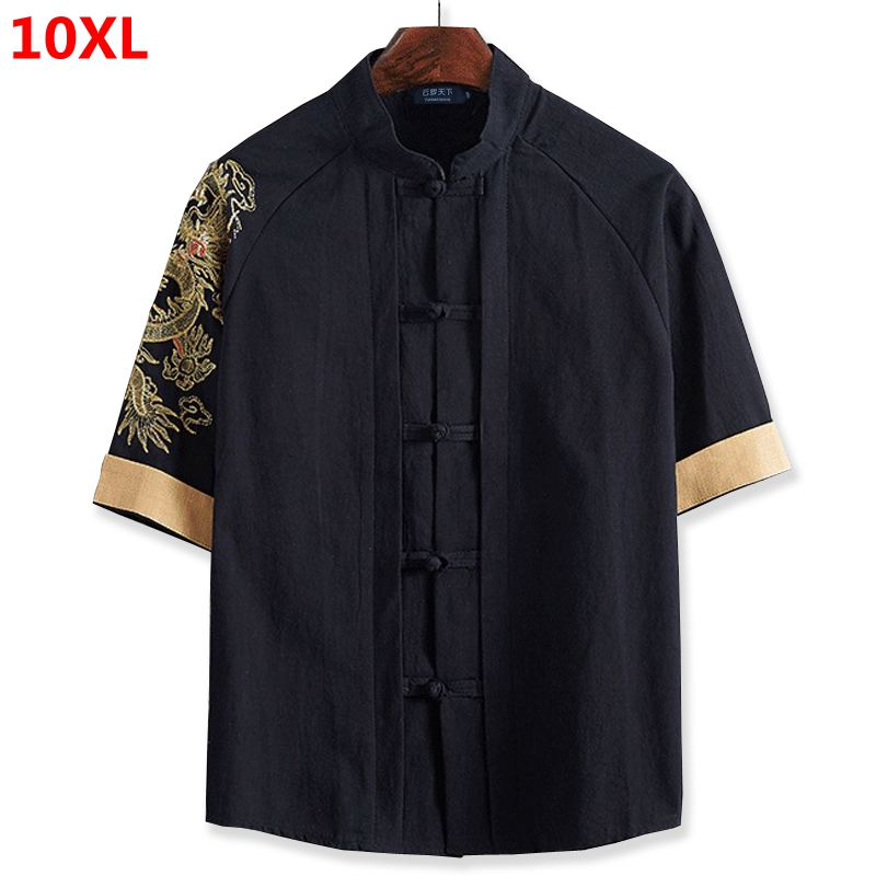 Chinese style plus size male extra large code tide big man slimming 9XL linen half sleeve shirt cardigan embroidery 9XL 10XL, Black
Chinese style plus size male extra large code tide big man slimming 9XL linen half sleeve shirt cardigan embroidery 9XL 10XL, Black