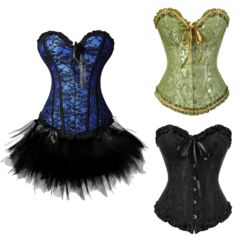 X Sexy Overbust Corset Women Steampunk Clothing Floral Gothic Plus Size Corsets Lace Up Boned Bustier Waist Cincher Body Shaper, 22
X Sexy Overbust Corset Women Steampunk Clothing Floral Gothic Plus Size Corsets Lace Up Boned Bustier Waist Cincher Body Shaper, 22