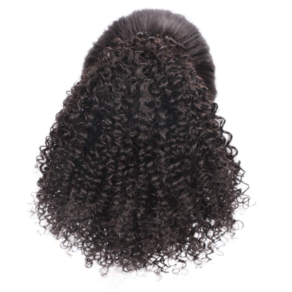 Drawstring Afro Kinky Human Ponytail for Black Women Clip in Hair Extension Kinky Curly Ponytails Drawstring Natural Color Ponytail Hair