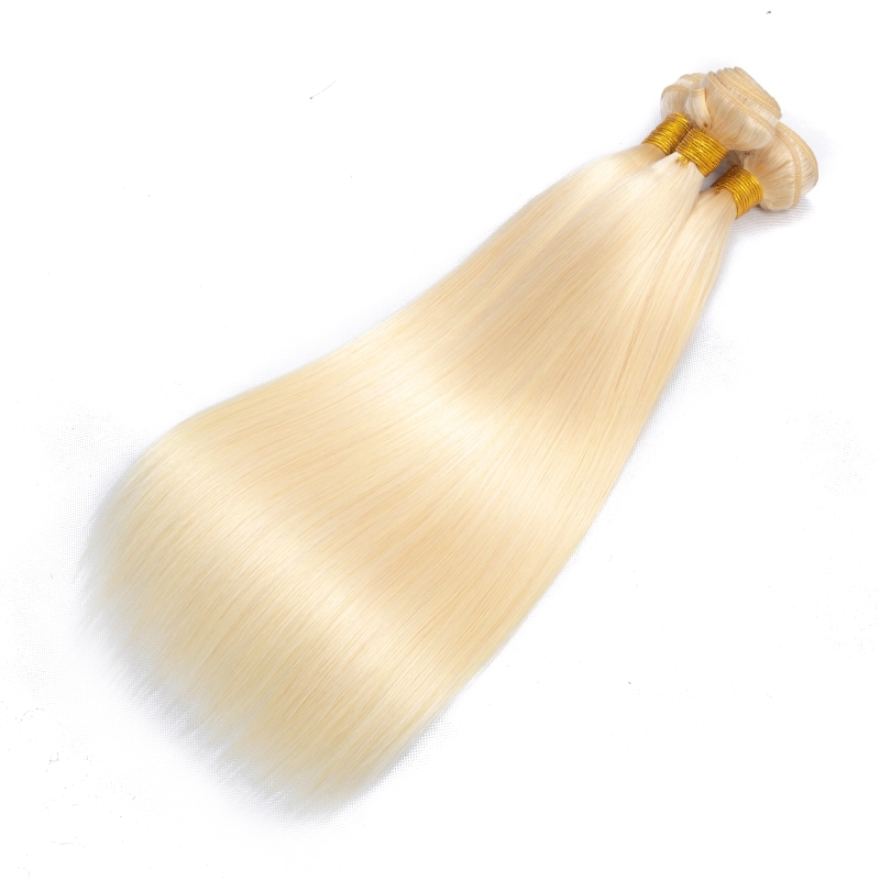 Blonde Straight Human Hair Extensions - 613# Light Color dh5727163