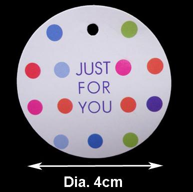 Dots Paper Gift Tags Thank you Merci Just for You Hand Made Party Favor Wedding Gift Wrap Paper Cards Hang Tags 1000 pcs
