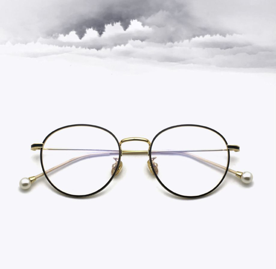 Wholesale-Anti-blue Light Pearl glasses Metal Simple Stylish Sunglassess Five Choices Protect the Eyes Decorations Glasse