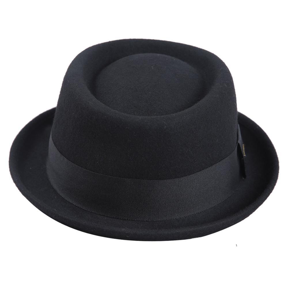 Sedancasesa 2019 Men Fedora Fashion 100% Pure Australia Men's with Pork Pie for Classic Church Wool Felt Hat LY191228 s