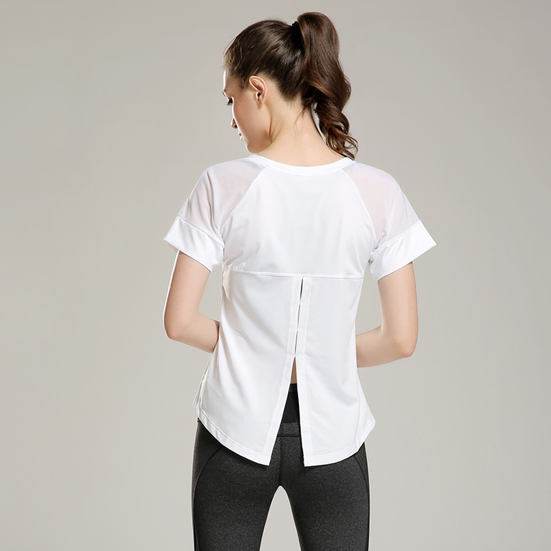 NWT women short sleeve T shirt Sexy Yoga Open back lace tank Net Yarn Sports Fitness Women's Gym Running Tops Tee Free shippping, Black
NWT women short sleeve T shirt Sexy Yoga Open back lace tank Net Yarn Sports Fitness Women's Gym Running Tops Tee Free shippping, Black