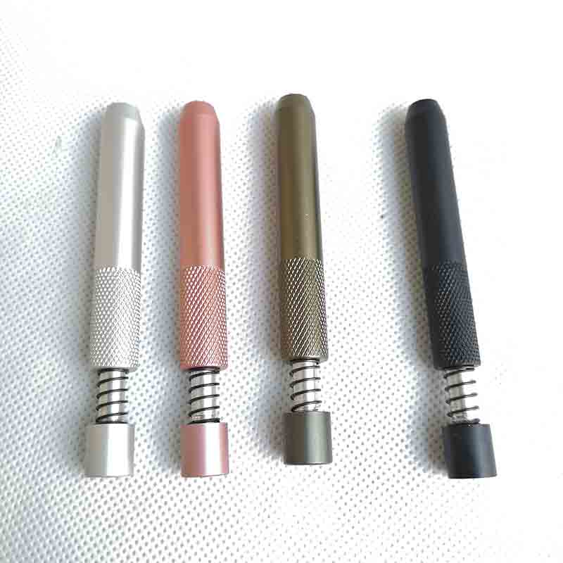 78mm length Metal one hitter spring bats smoking Dugout pipe Filter Tips aluminium Snuff Snorter Dispenser Tube Straw Sniffer 4 Colors
78mm length Metal one hitter spring bats smoking Dugout pipe Filter Tips aluminium Snuff Snorter Dispenser Tube Straw Sniffer 4 Colors