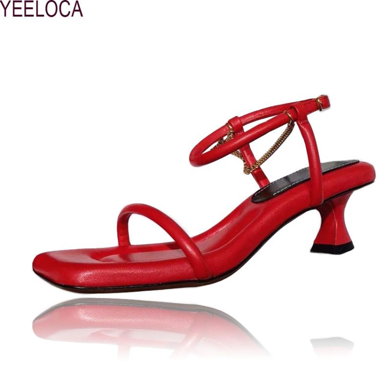 new womens high heels sandals casual summer 2020 female women's mid heeled sandal shoes with chain heel 5 cm high quality, Black
new womens high heels sandals casual summer 2020 female women's mid heeled sandal shoes with chain heel 5 cm high quality, Black