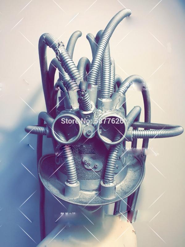 Nightclub hotel dj show dance punk mask headwear steampunk cosplay halloween masks, Black
Nightclub hotel dj show dance punk mask headwear steampunk cosplay halloween masks, Black