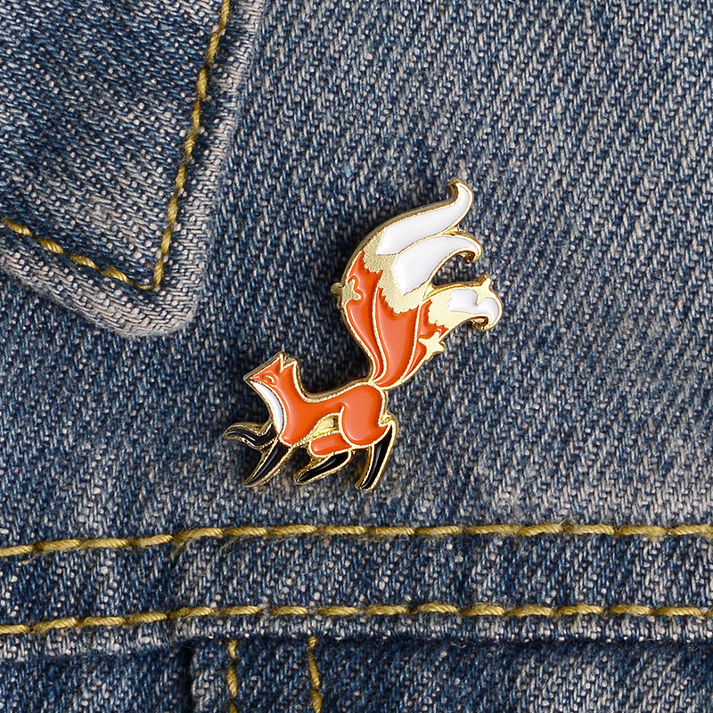 Cartoon Enamel Brooch Red Fox Long Tail Run Lapel Pin Bag Clothes Badge Cute Jewelry Gift For Friends Kids
Cartoon Enamel Brooch Red Fox Long Tail Run Lapel Pin Bag Clothes Badge Cute Jewelry Gift For Friends Kids