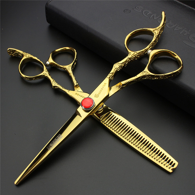 6/7 inch Japan 440c hair scissors professional hairdressing scissors salon shape cutting thinning tools