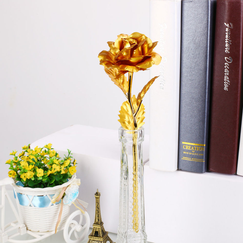 Valentine's Day Creative Gift 24K Foil Plated Rose Gold Rose Lasts Forever Love Wedding Decor souvenir Drop shipping no box, More
Valentine's Day Creative Gift 24K Foil Plated Rose Gold Rose Lasts Forever Love Wedding Decor souvenir Drop shipping no box, More