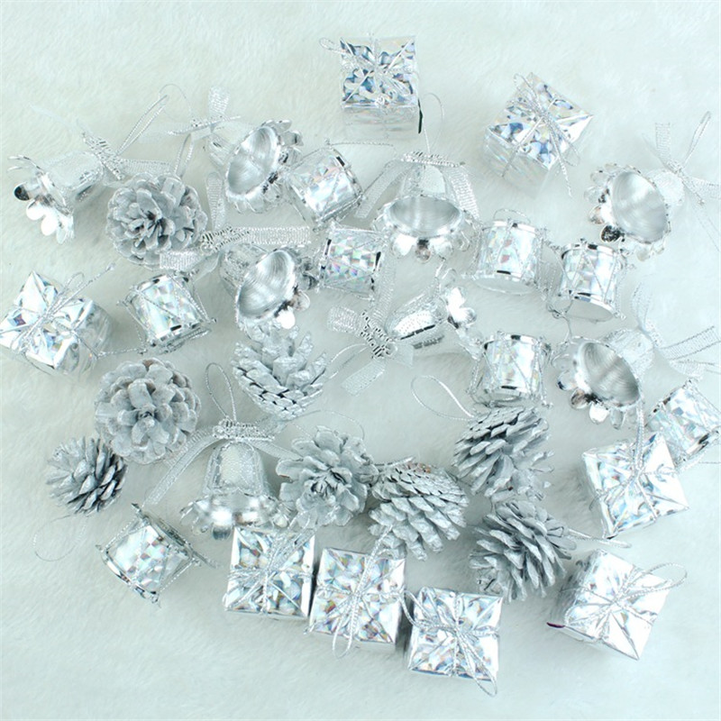 32 pcs/Pack Christmas Ornament silver Mini Gift Box Stars Ball Pinecone Baubles Christmas Tree Pendant Xmas Decorations
32 pcs/Pack Christmas Ornament silver Mini Gift Box Stars Ball Pinecone Baubles Christmas Tree Pendant Xmas Decorations