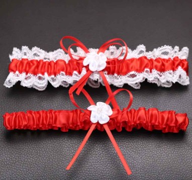 Ivory Sexy Lace Bowknot Bridal Garter Set Bride Wedding Accessories Leg Garters Belt Women Liga Blue White Pink