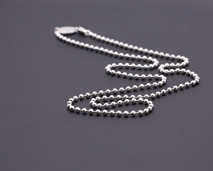 925 sterling silver handmade jewelry antique silver American European designer ball chain necklace all-match for men & women nice gift