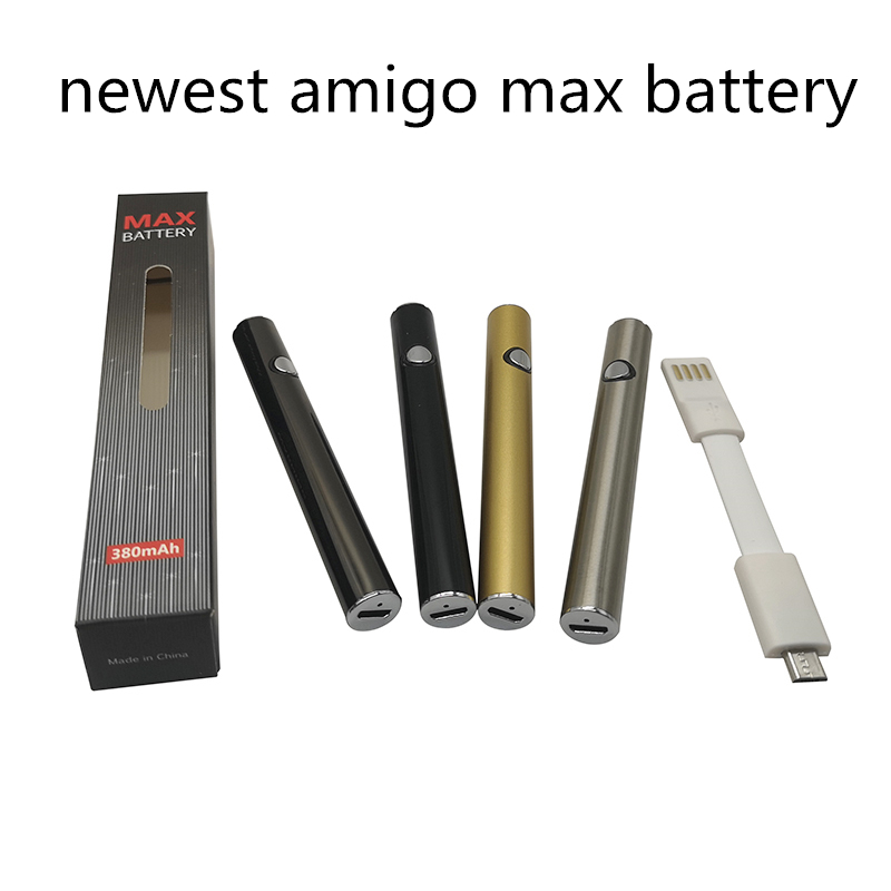New Original Amigo Max Preheating Battery Kits 380mah Variable Voltage Battery 510 Thread E-cigarette Vape Pen Batteries with USB Charger
New Original Amigo Max Preheating Battery Kits 380mah Variable Voltage Battery 510 Thread E-cigarette Vape Pen Batteries with USB Charger