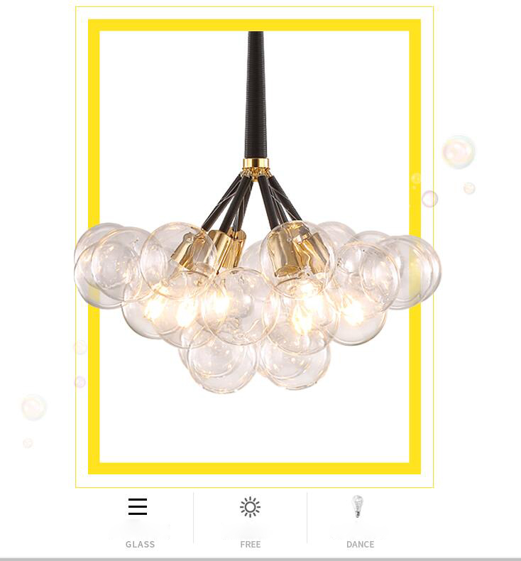 Bubbles Modern Art Lamp Molecular Glass Chandelier Lighting Fixture Simple Stylish Pastoral Village Style Pendant Light
Bubbles Modern Art Lamp Molecular Glass Chandelier Lighting Fixture Simple Stylish Pastoral Village Style Pendant Light