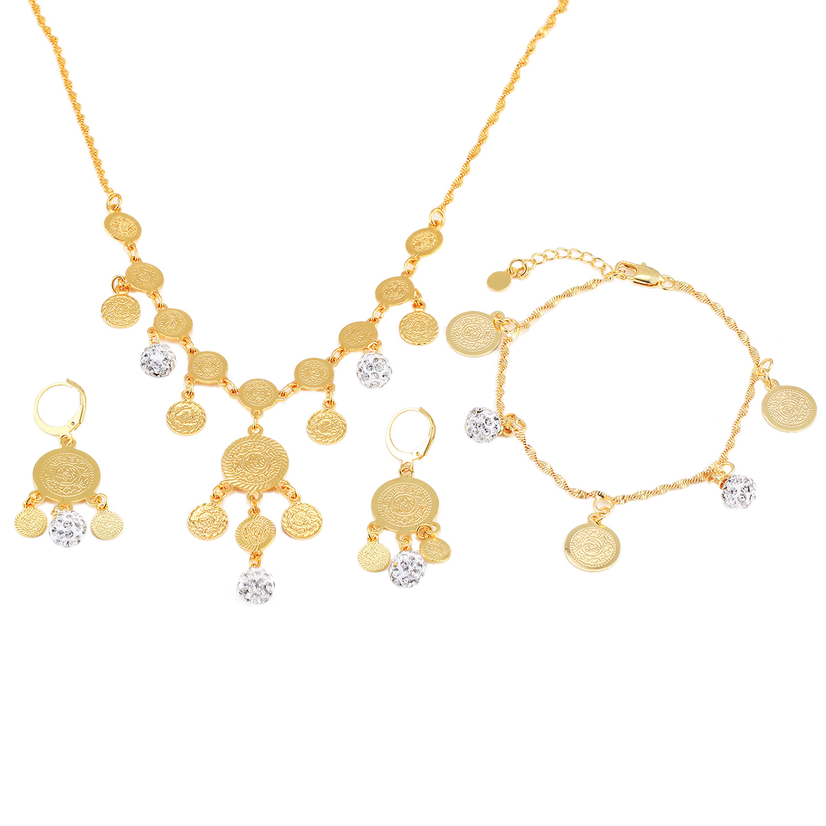 Luxury Coin Stone Jewelry Set Necklace Bracelet Earrings Gold Color Coins Bead Pendant Jewelry African Nigeria Ethiopian, Golden
Luxury Coin Stone Jewelry Set Necklace Bracelet Earrings Gold Color Coins Bead Pendant Jewelry African Nigeria Ethiopian, Golden