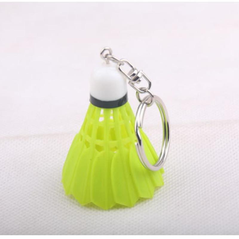 50pcs /Lot Mini Badminton Shuttlecock Key Chain Key Ring Pvc Unisex Resin Casual Sport Keychain Fashion Charm Keyring Accessories