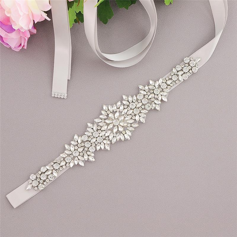 New Custom Made Wedding Belts Satin Belt With Rhinestones Beads Wedding Accessories Bridal Ribbon Sash For Wedding Prom Gowns CPA1688