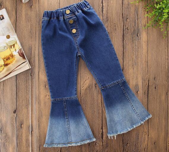 INS girl clothing pants Denim bell-bottomed pants design girl spring fall pants, As pic
INS girl clothing pants Denim bell-bottomed pants design girl spring fall pants, As pic