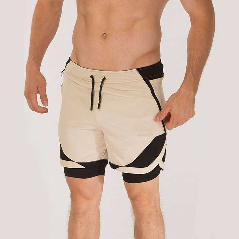 Mens Swimming Shorts Swim running Shorts 2-Layer Beachwear Gym Training Fitness Pants Sports Breathable Fitness Exercise, Beige
Mens Swimming Shorts Swim running Shorts 2-Layer Beachwear Gym Training Fitness Pants Sports Breathable Fitness Exercise, Beige