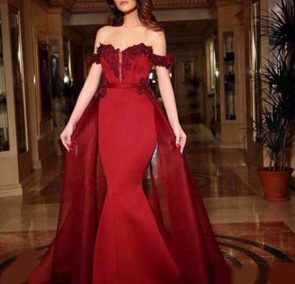 High Quality Formal Evening Dress Sexy Burgundy Sweetheart Mermaid Prom Dresses 2020 Applique Chiffon Sleeveless Prom Gowns