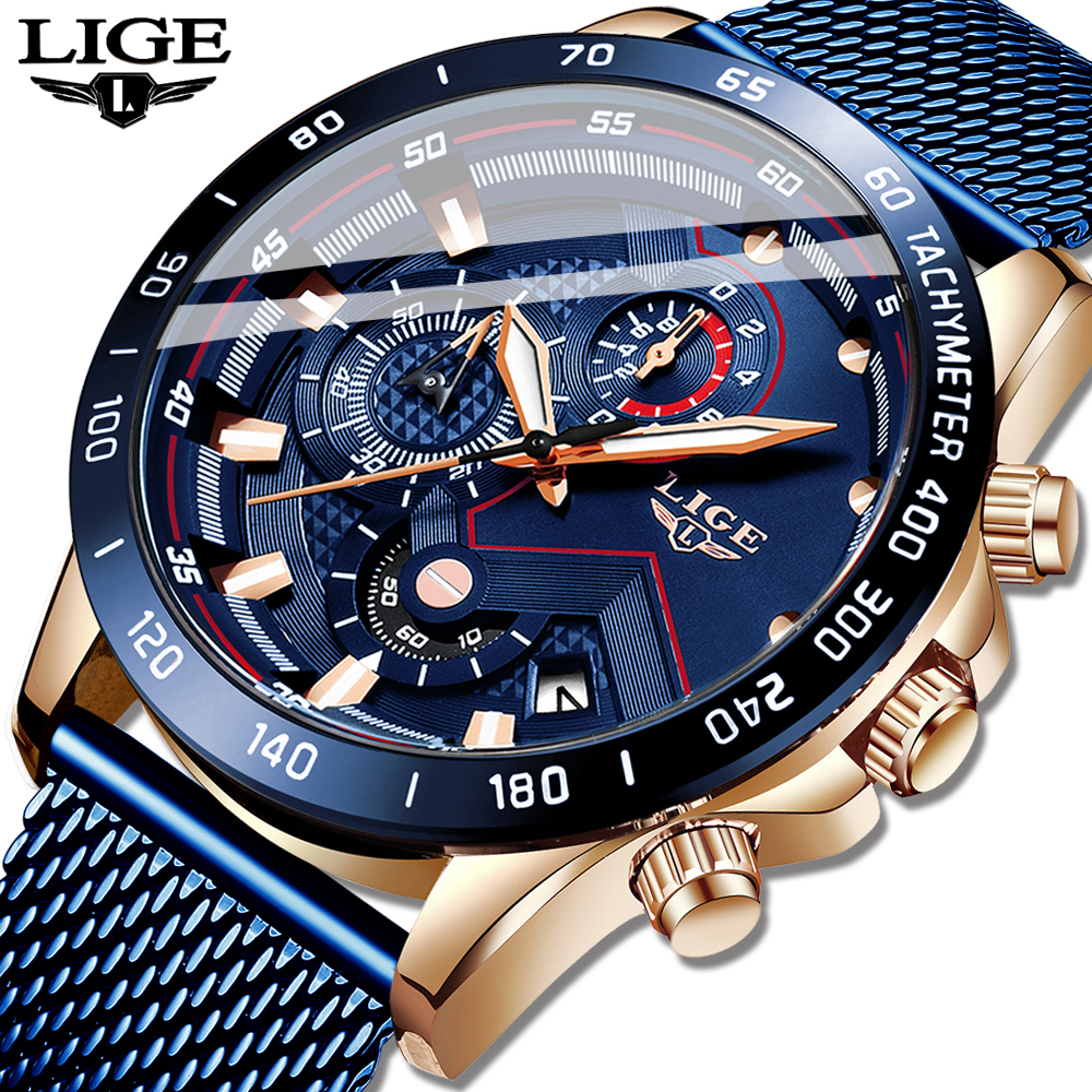 LIGE Fashion New Mens Watches Brand Luxury WristWatch Quartz Clock Blue Watch Men Waterproof Sport Chronograph Relogio Masculino LY191226, All black
LIGE Fashion New Mens Watches Brand Luxury WristWatch Quartz Clock Blue Watch Men Waterproof Sport Chronograph Relogio Masculino LY191226, All black