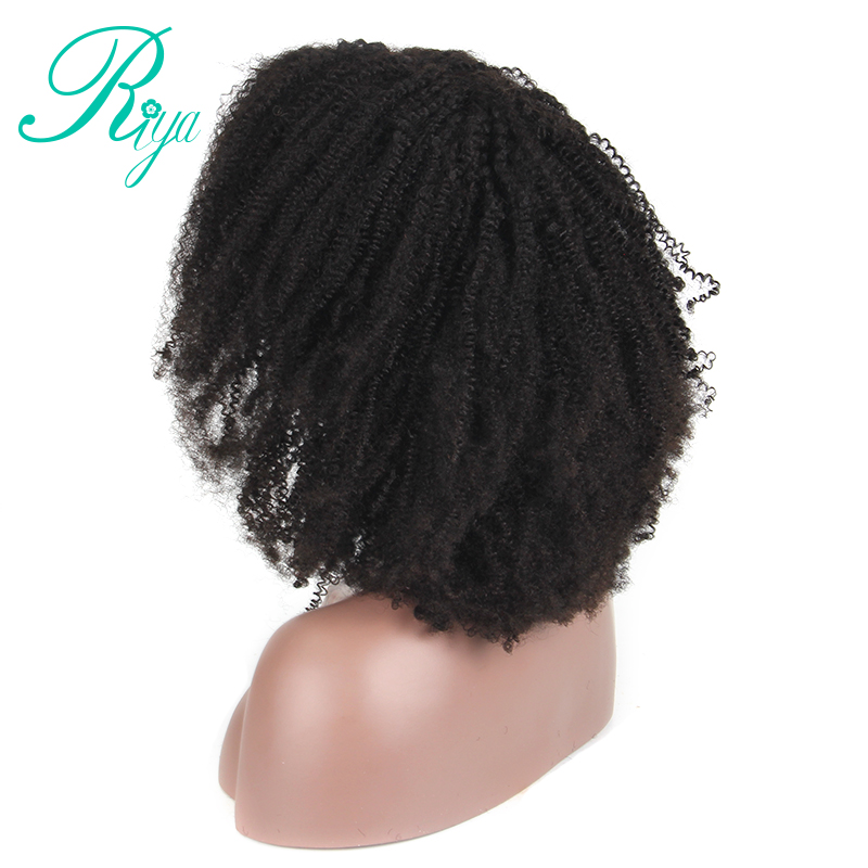 Afro Kinky Curly braziian full Lace Front Wig With Baby Hair Short simulation Human Hair synthetic wig With Baby Hair Bleached Knots