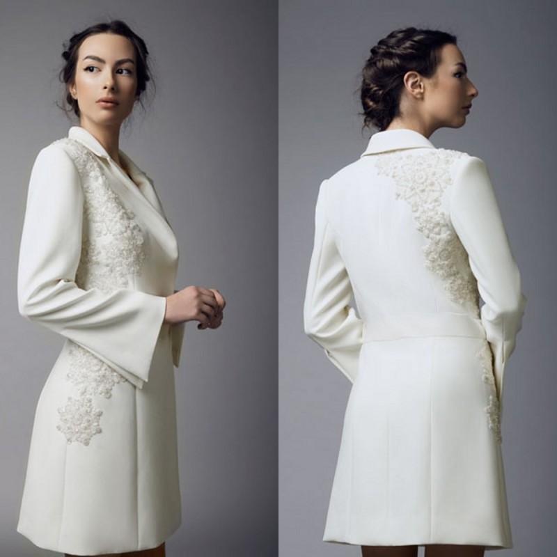 2019 Chic Mother Of The Bride Dresses Beaded Long Sleeve Long Jacket Custom Made Wedding Guest Dress Plus Size Mother Gowns