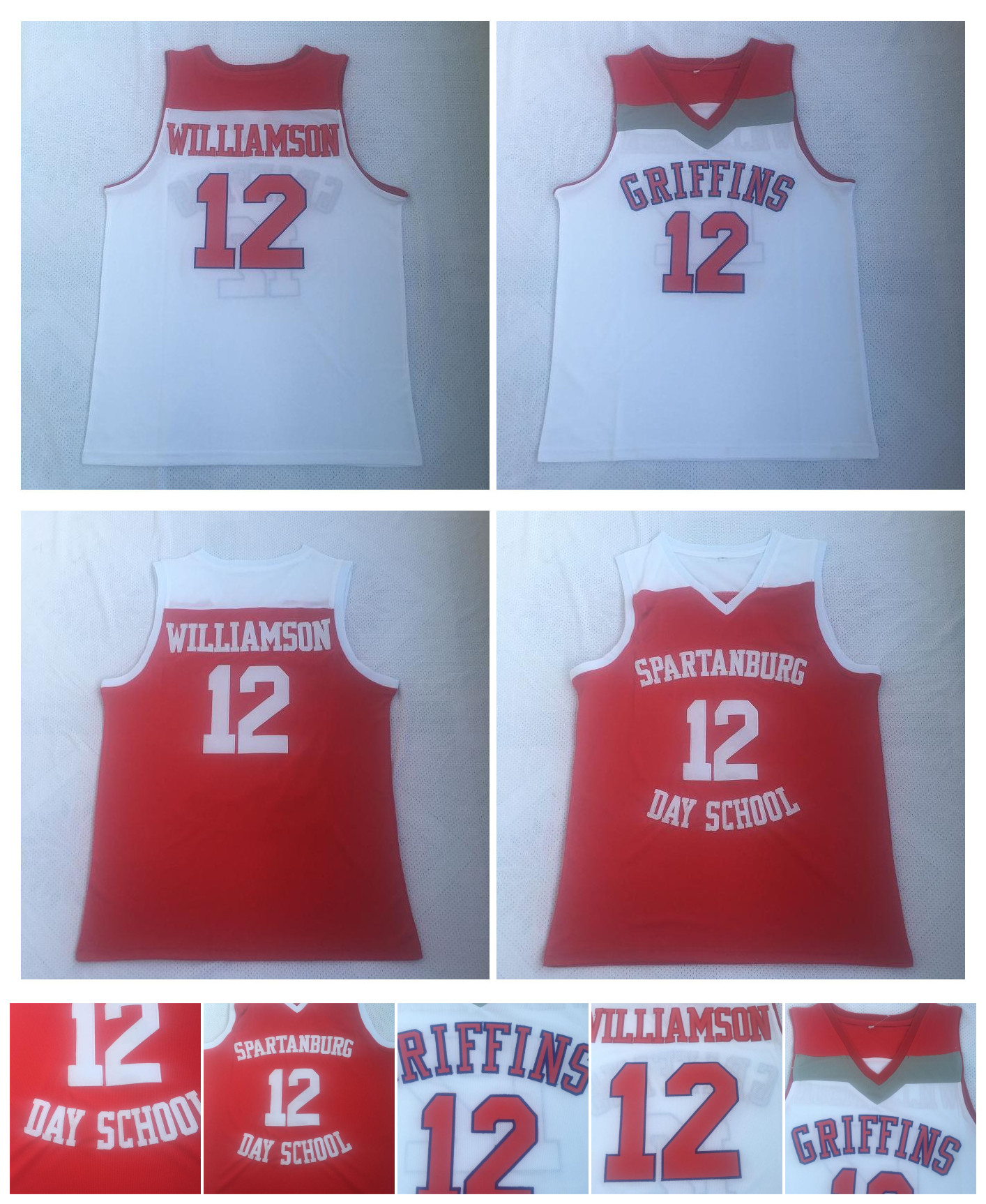 12 Zion Williamson Jersey Spartanburg Griffins Day High School College Basketbal Jersey High Quality, Red
12 Zion Williamson Jersey Spartanburg Griffins Day High School College Basketbal Jersey High Quality, Red