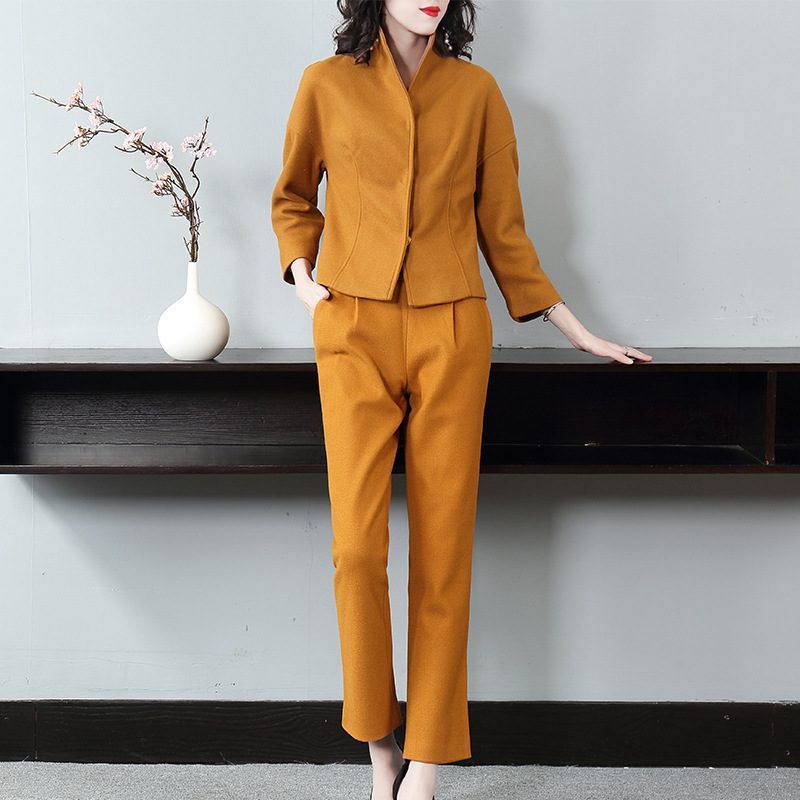 Women' suit new women' suit two-piece jacket + pencil pants fashion stand collar long sleeve casual set, Same as the picture
Women' suit new women' suit two-piece jacket + pencil pants fashion stand collar long sleeve casual set, Same as the picture