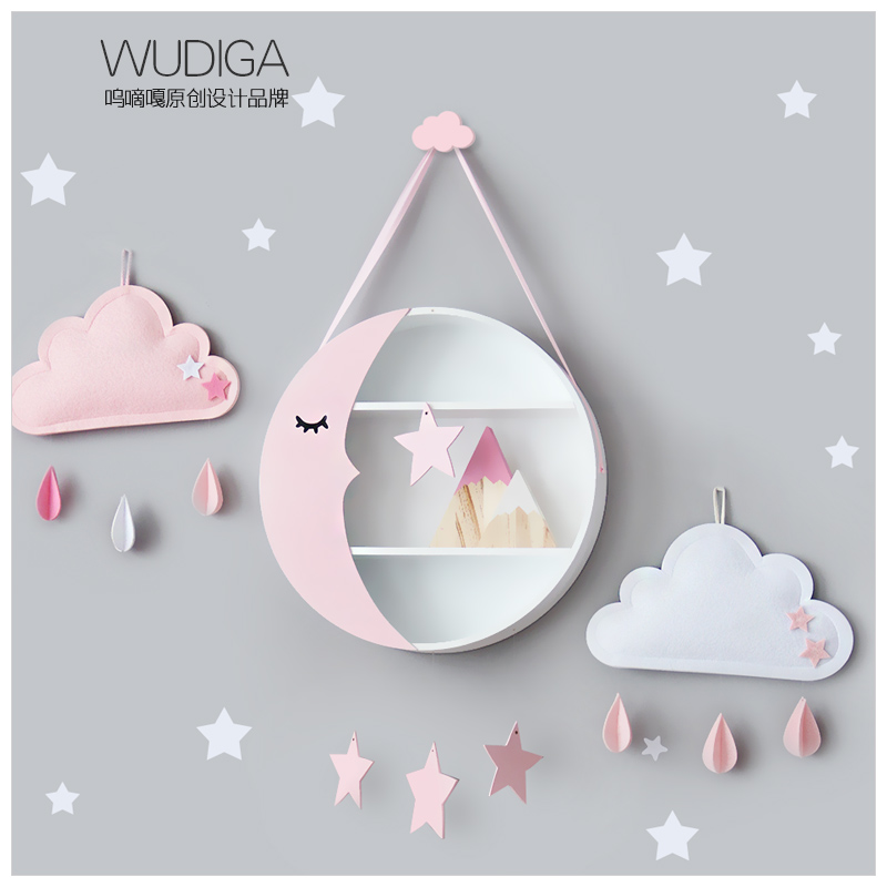 Wooden star moon circular wall shelves storage shelves wall hangers Nordic wind ornaments kids room Decoration boy girl Storage
Wooden star moon circular wall shelves storage shelves wall hangers Nordic wind ornaments kids room Decoration boy girl Storage