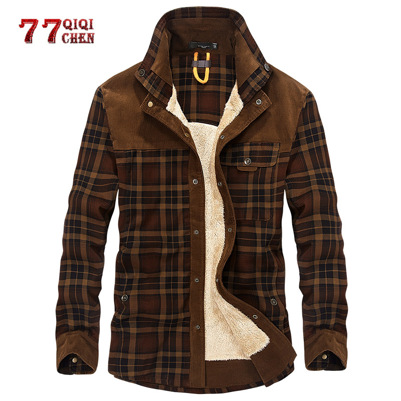 Flannel Shirt Men Plaid Winter Warm Fleece Thick Jackets Coats Casual Long Sleeve Cotton Dress Shirts Men Chemise Homme, Army green
Flannel Shirt Men Plaid Winter Warm Fleece Thick Jackets Coats Casual Long Sleeve Cotton Dress Shirts Men Chemise Homme, Army green
