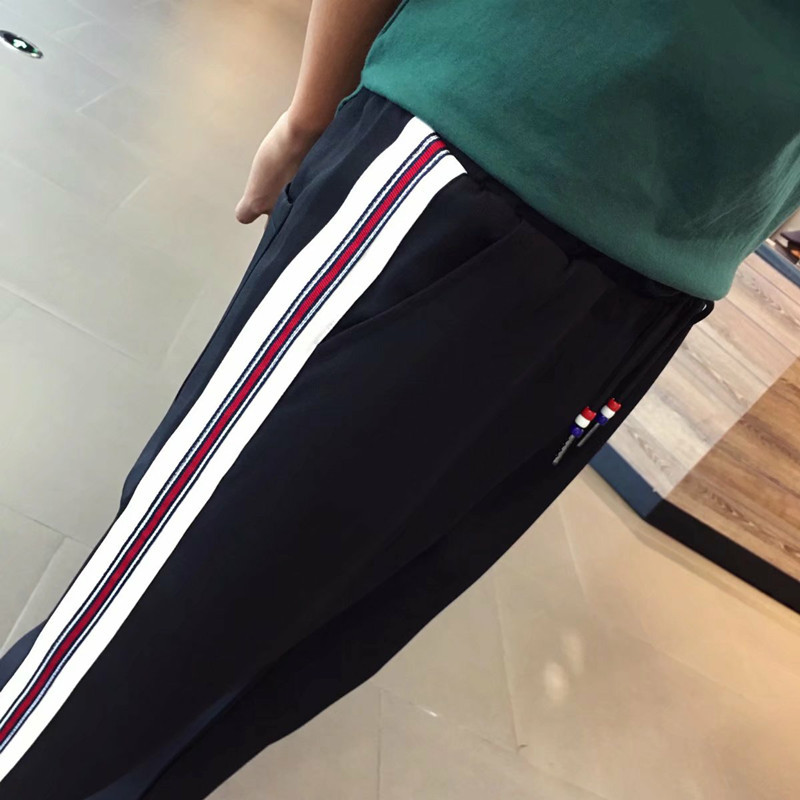 Men's Casual Pants Ankle-length Trousers Men Pants Slim Fit Sweatpants Jogger Brand Striped Gyms Sportswear Male Pantalon Hombre