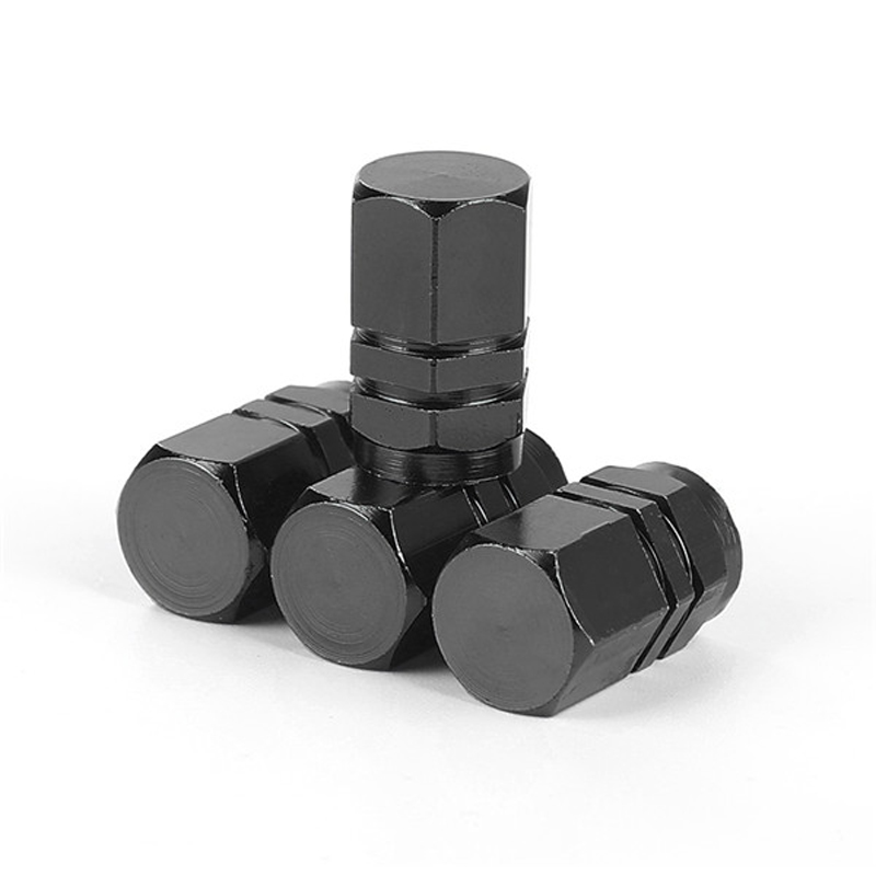 Colourful Car Tires Valve Caps Wheel Tyre Bolt & Nut Air Stem Hexagon Aluminium Alloy Dust Cap Cover Auto Parts