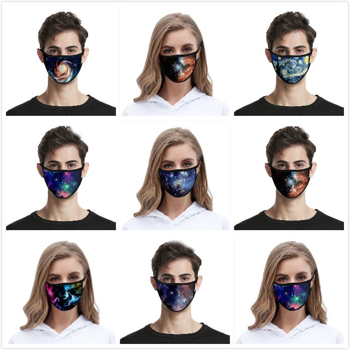 Fashion 3D Mask Starry Sky Print Summer Breathable Mask Dustproof Fashion Printing Ice Silk Fabric Washable
Fashion 3D Mask Starry Sky Print Summer Breathable Mask Dustproof Fashion Printing Ice Silk Fabric Washable