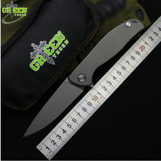 Green thorn Flipper 95 D2 steel blade Nudist Titanium handle outdoor camping hunting pocket fruit folding knife EDC Utility tool 5.0
Green thorn Flipper 95 D2 steel blade Nudist Titanium handle outdoor camping hunting pocket fruit folding knife EDC Utility tool 5.0