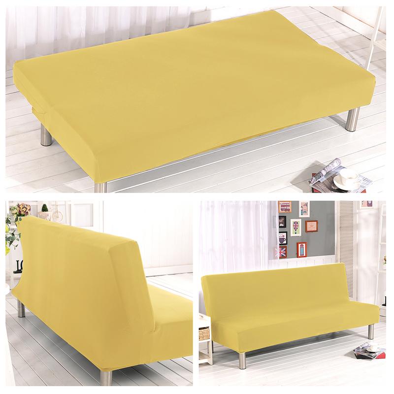 sofa covers for living room Solid Color All-inclusive Folding Stretch Sofa Bed Cover Protector Slipcover without Armrests