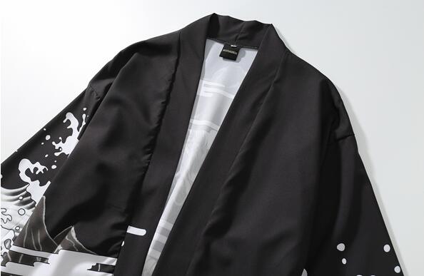 Fashion-Mens Kimono Japanese Clothes Streetwear Casual Kimonos Summer Autumn Jackets Harajuku Japan Style Cardigan Outwear for Men Drop Ship