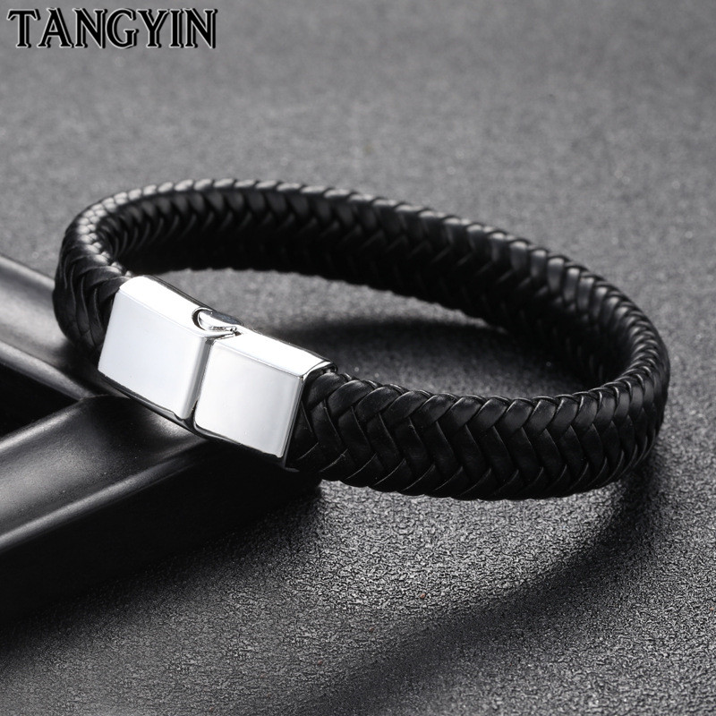 Anklets TANGYIN Punk Men Leather Bracelet Vintage Wristband Classic Charm Stainless Steel Magnetic Clasp For Jewelry Gifts
Anklets TANGYIN Punk Men Leather Bracelet Vintage Wristband Classic Charm Stainless Steel Magnetic Clasp For Jewelry Gifts