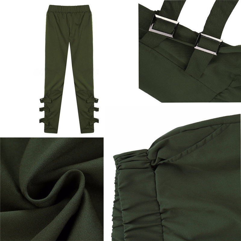 Womens Waist Lace Up Plain Cargo Trousers Casual Long Pants High Street Fashion Streetwear Hip Hop Ankle-length Trouser C19041102