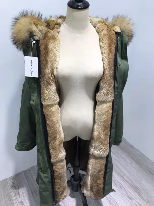 X-Long style Brown raccoon fur trim MUKLA FURS brand brown Grass rabbit fur lining army green long parkas women winter coats, Brown fur army green coat
X-Long style Brown raccoon fur trim MUKLA FURS brand brown Grass rabbit fur lining army green long parkas women winter coats, Brown fur army green coat