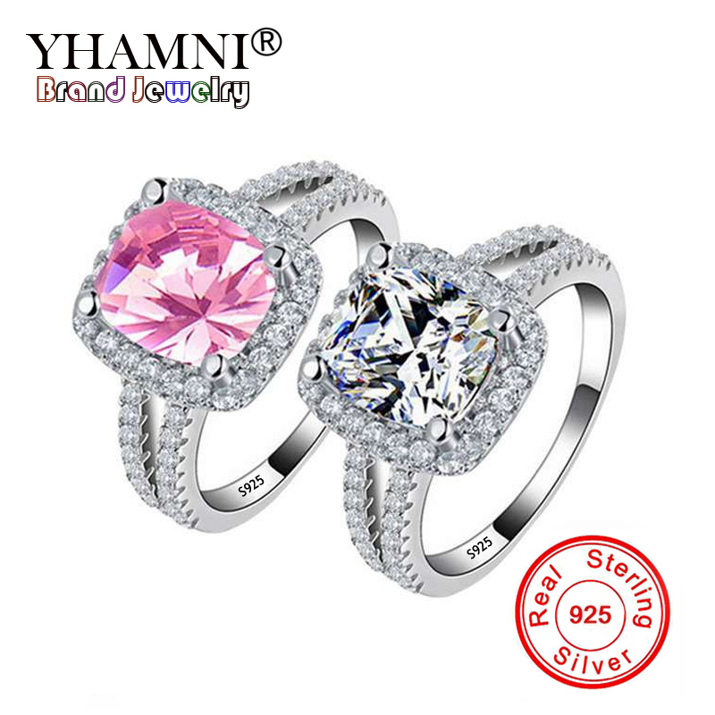 Original 100% Solid 925 Sterling Silver Wedding Rings for Women With 8mm White/Pink CZ Diamond Engagement Ring Jewelry Wholesale HSG29
Original 100% Solid 925 Sterling Silver Wedding Rings for Women With 8mm White/Pink CZ Diamond Engagement Ring Jewelry Wholesale HSG29
